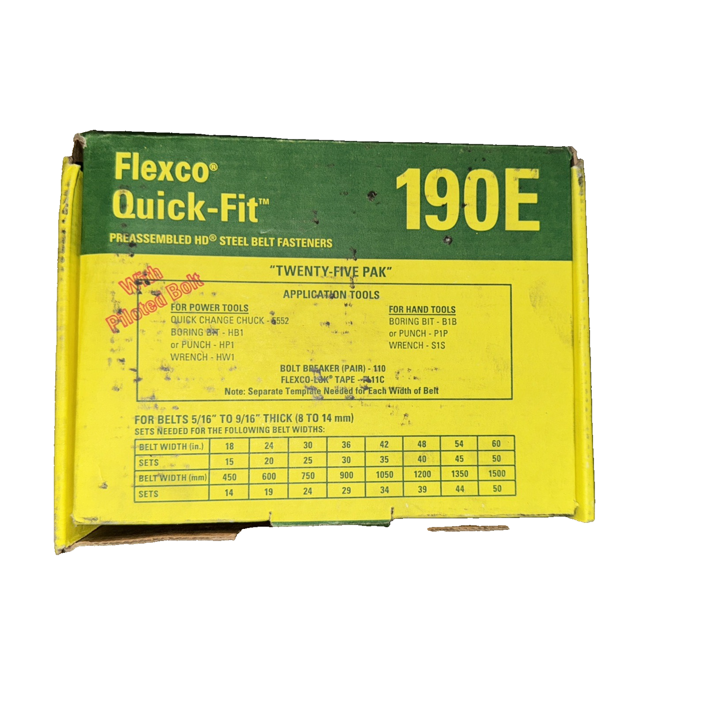 Flexco 190E Conveyor Belt Fasteners, Steel (25 ct)