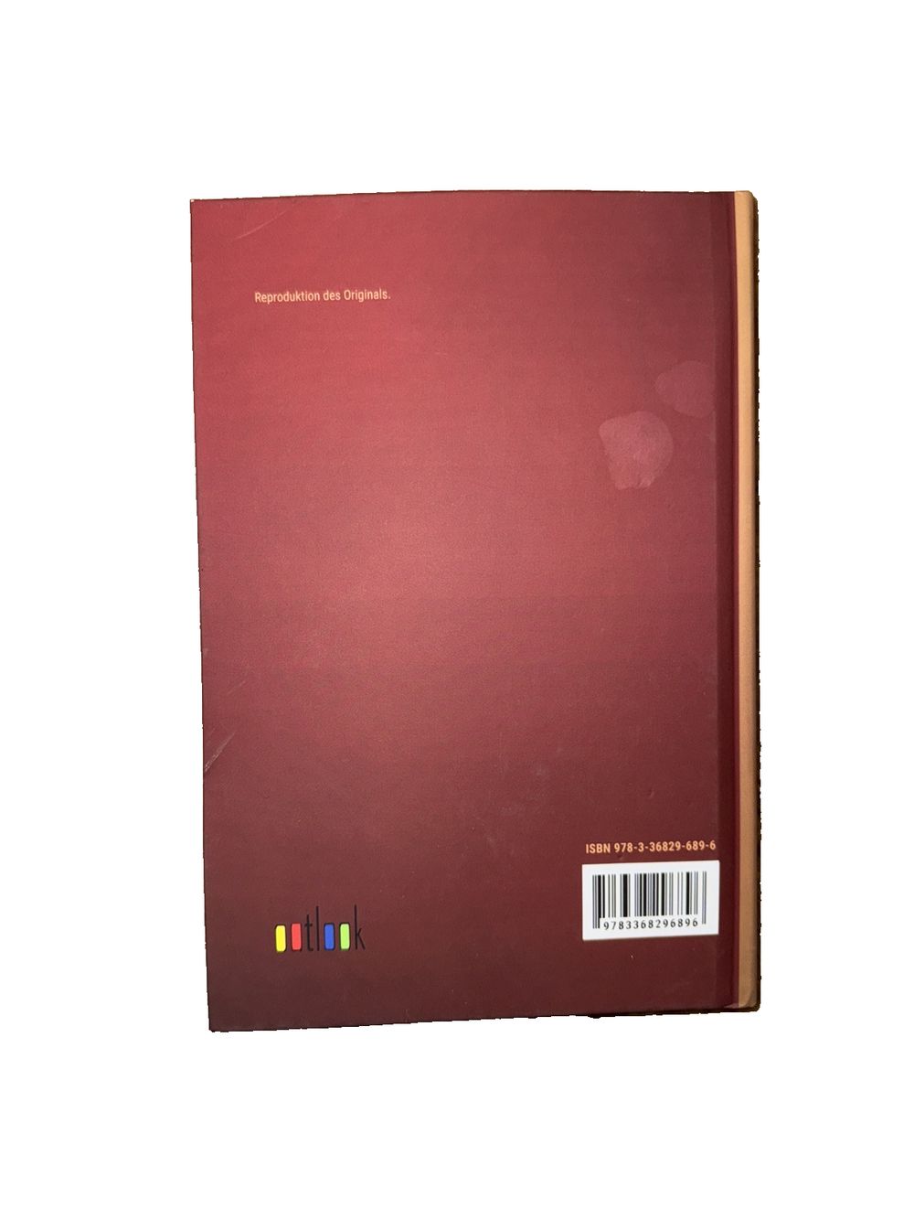 Eine dunkle Tat: in Grodruckschrift, DaveyDooDeals – a red hardcover notebook with a white background