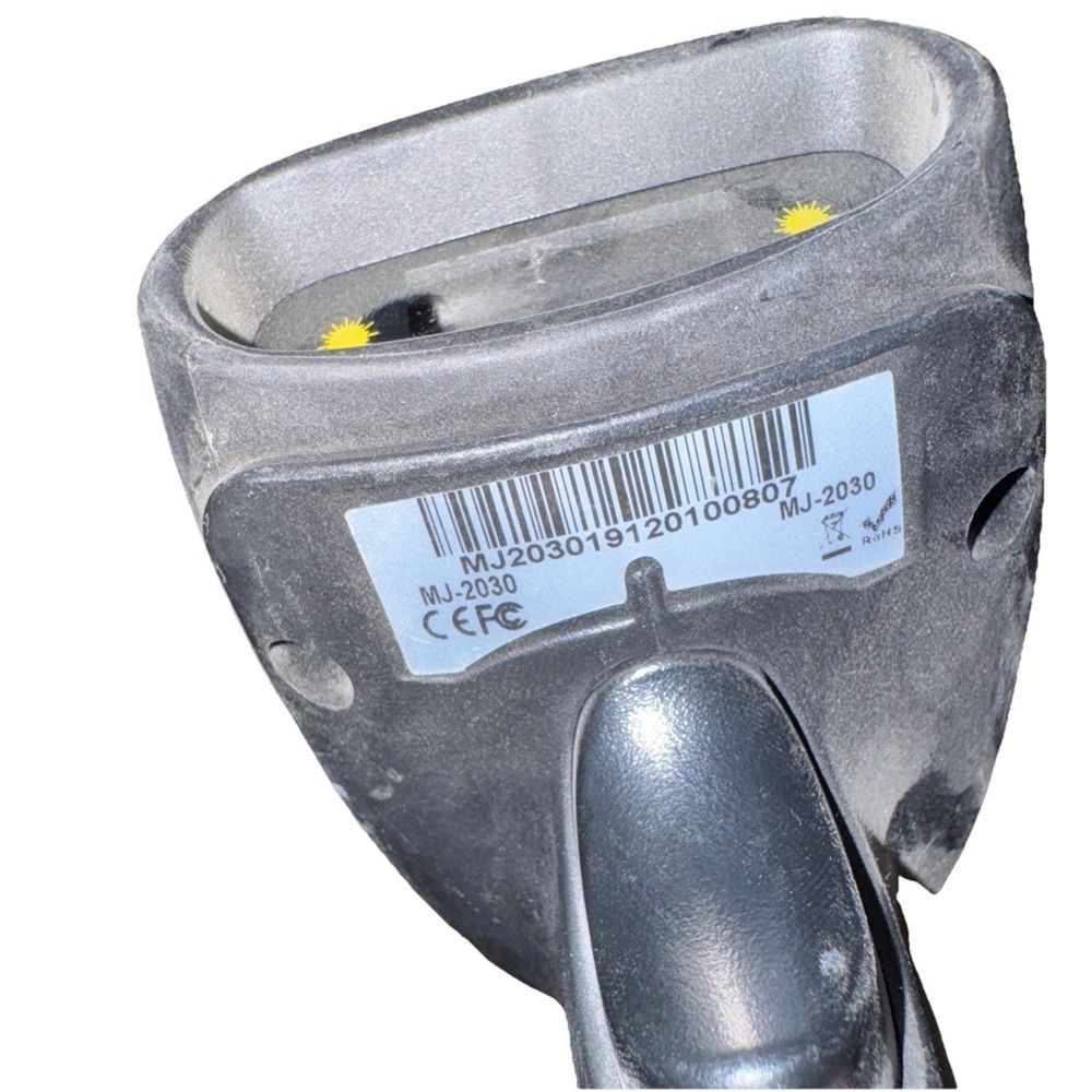 Malacrity MJ-2030 Barcode Scanner – a close up of a metal object with a bar