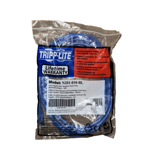 Tripp Lite series Cat6 Gigabit Snagless Molded (UTP) Ethernet Cable 10 Ft