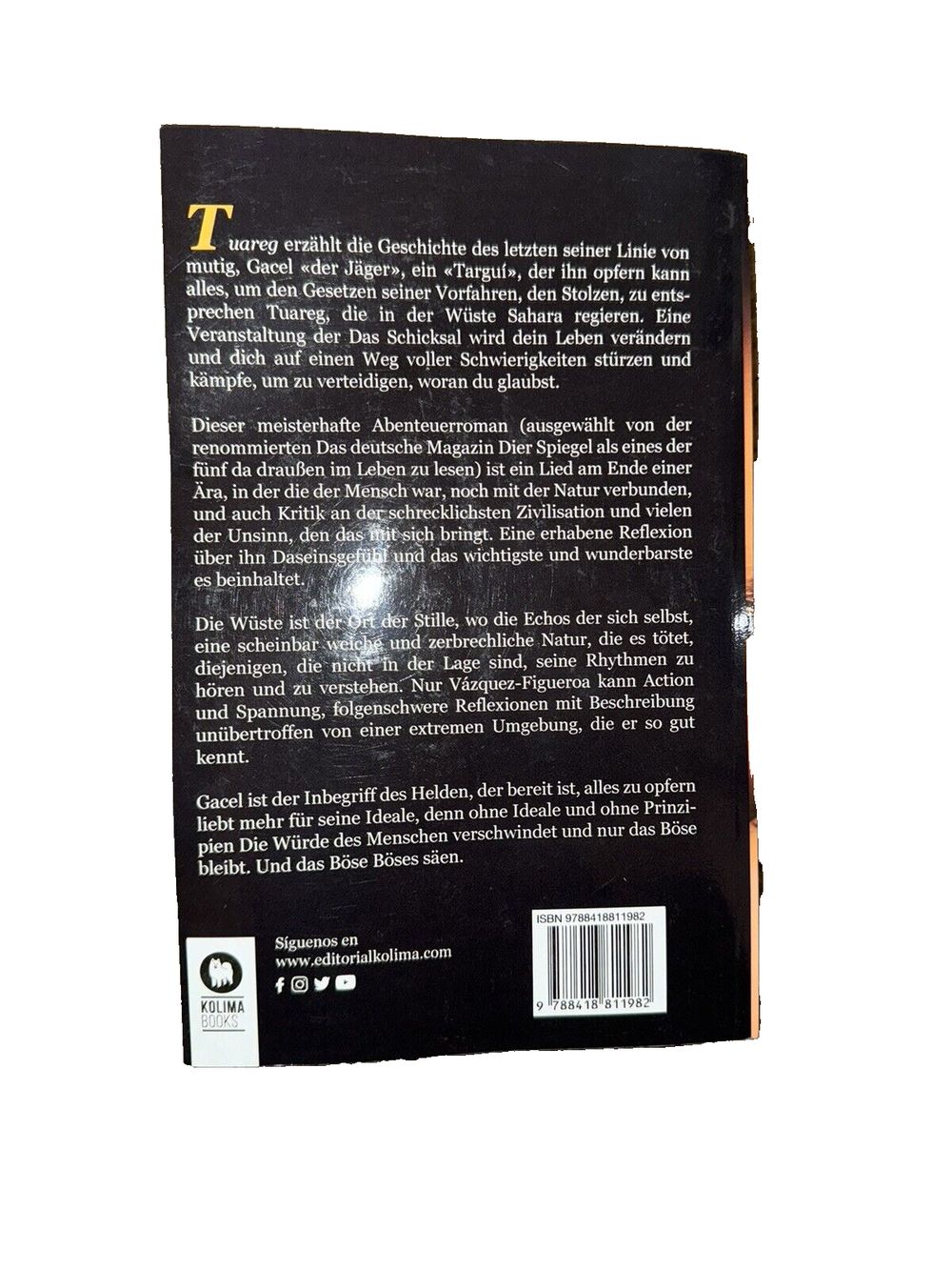 Tuareg (German Edition), DaveyDooDeals – the back cover of the book, showing the title
