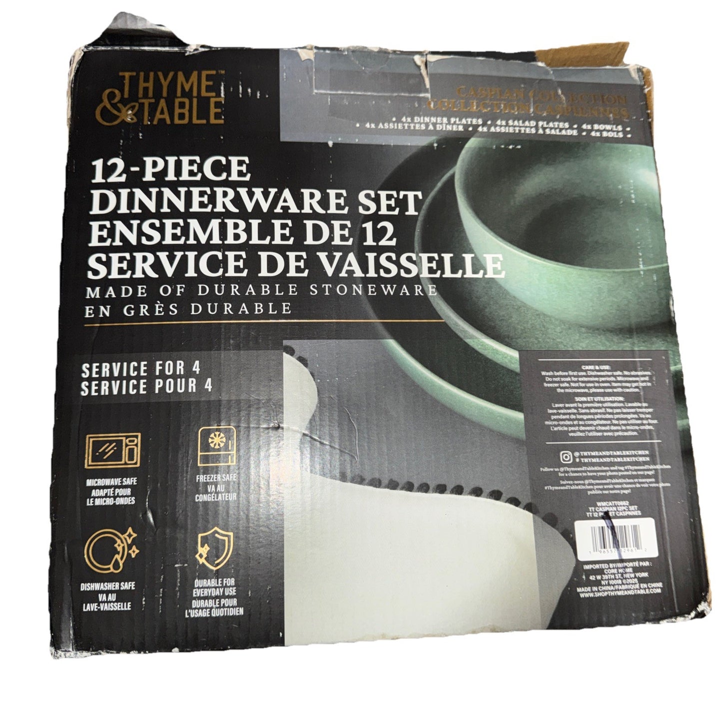 Thyme & Table 12-Piece DinnerWare Set Caspian Collection