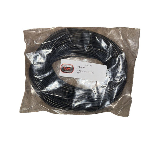 8-B-3791 O-Ring, HY55V, 155x3mm, S/P 80 Pack Turbo International – a black cable wrapped in plastic wrap