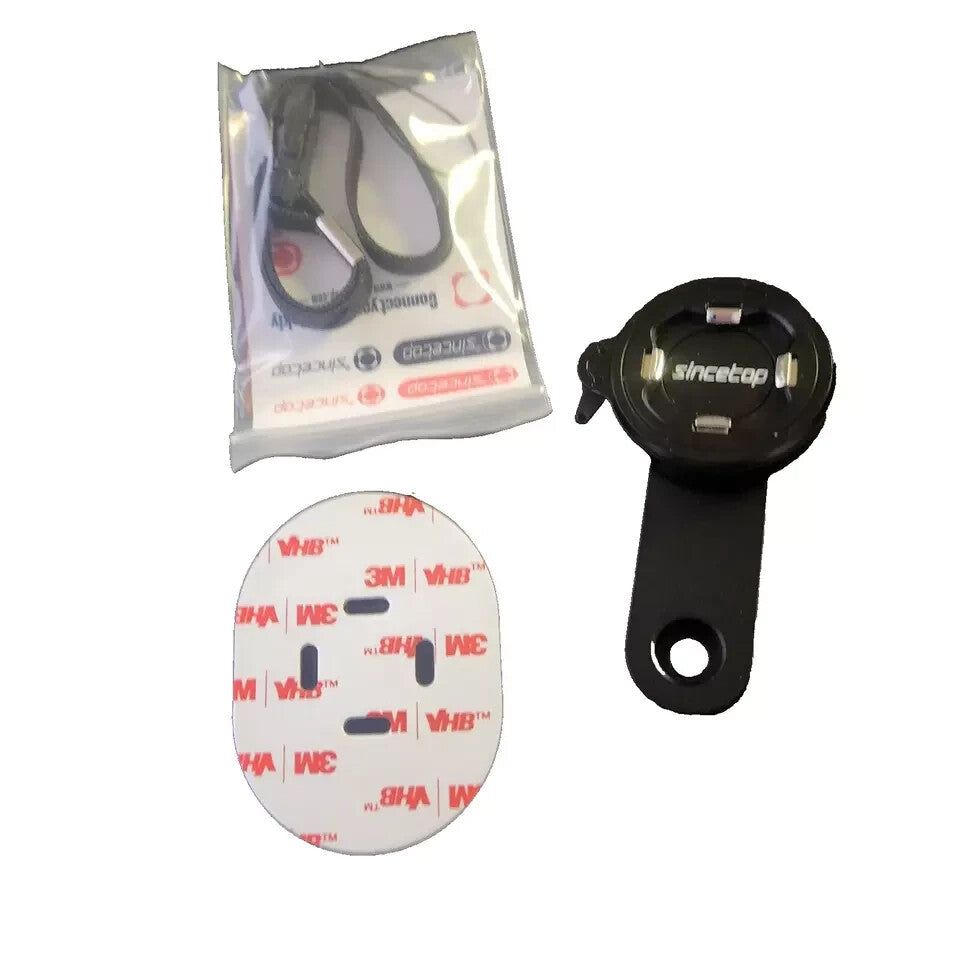 Sincetop Bike Phone Mount for Mountain & Road Bicycle, Universal Aluminum – a black and white keyring with a white keyring