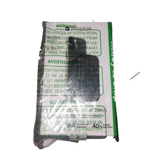Mophie Juice Pack Connect Compact Portable 3,000mAh Battery Power Bank - USB-C C – a package of a green plastic bag with a white label