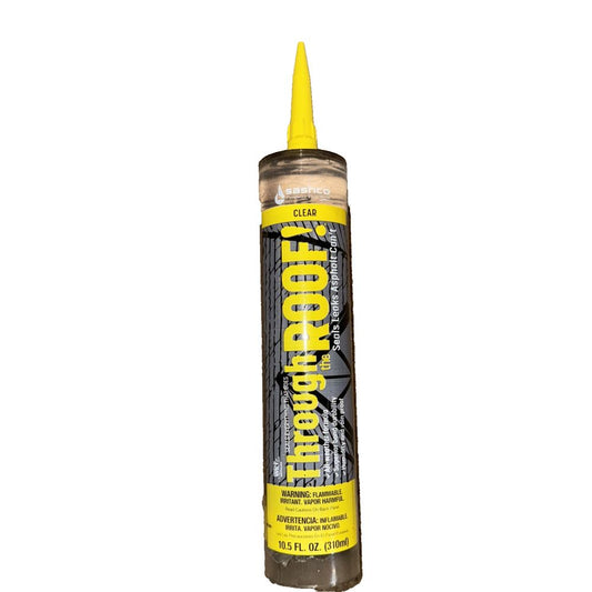 SASHCO Through the ROOF 10.5 oz. Clear High Performance Roof Caulk – a yellow glue for a white background
