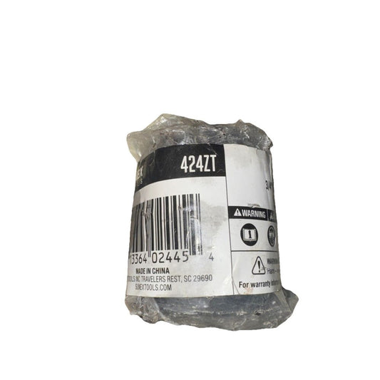 3/4" DRIVE 3/4" 12-POINT THIN WALL IMPACT SOCKET 424ZT, Sunex – a black and white plastic bag with a barcode label