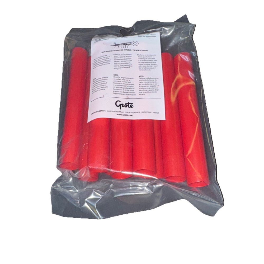 Grote 84-6103-3 Shrink Tube, Dual Wall.Red, 3/4"X6", PK10 – red candles