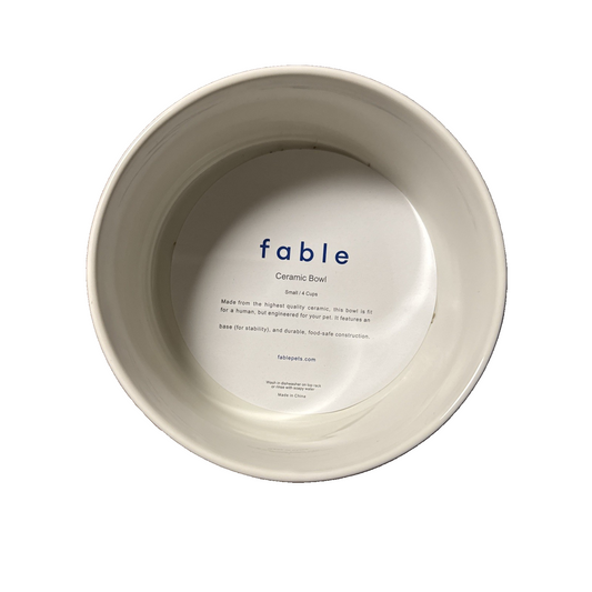 FABLE Ceramic Dog Bowl - Weighted Ceramic Dog Bowl XS/S
