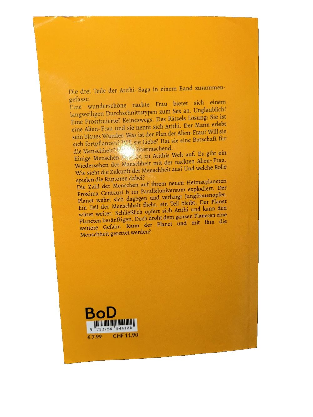 Die Atithi-Trilogie, DaveyDooDeals – the back cover of the book, showing the title
