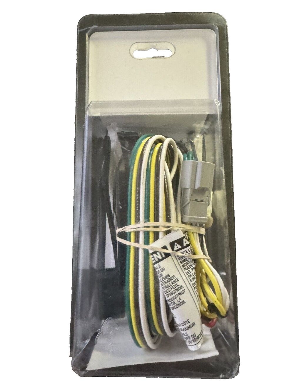 Curt Manufacturing 56051 Vehicle-Side Custom 4-Pin Trailer Wiring Harness,Fits S – a white and yellow wire with a white and yellow wire