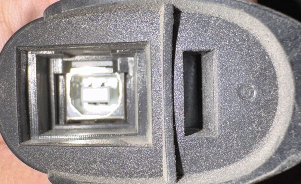 NT-1698W Netum Barcode Scanner – a close up of a person ' s ear with a light shining through it