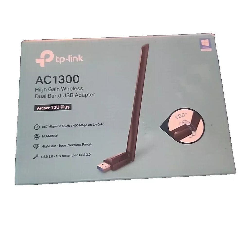 TP-Link Archer T3U Plus USB WiFi Adapter AC1300Mbps USB 3.0 for Desktop PC – a - link ac - 130 dual usb adapter