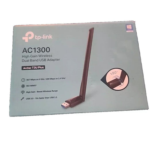 TP-Link Archer T3U Plus USB WiFi Adapter AC1300Mbps USB 3.0 for Desktop PC – a - link ac - 130 dual usb adapter