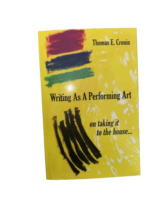 Writing as a Performing Art: on taking it to the house ..., DaveyDooDeals – a book with a yellow cover and black writing