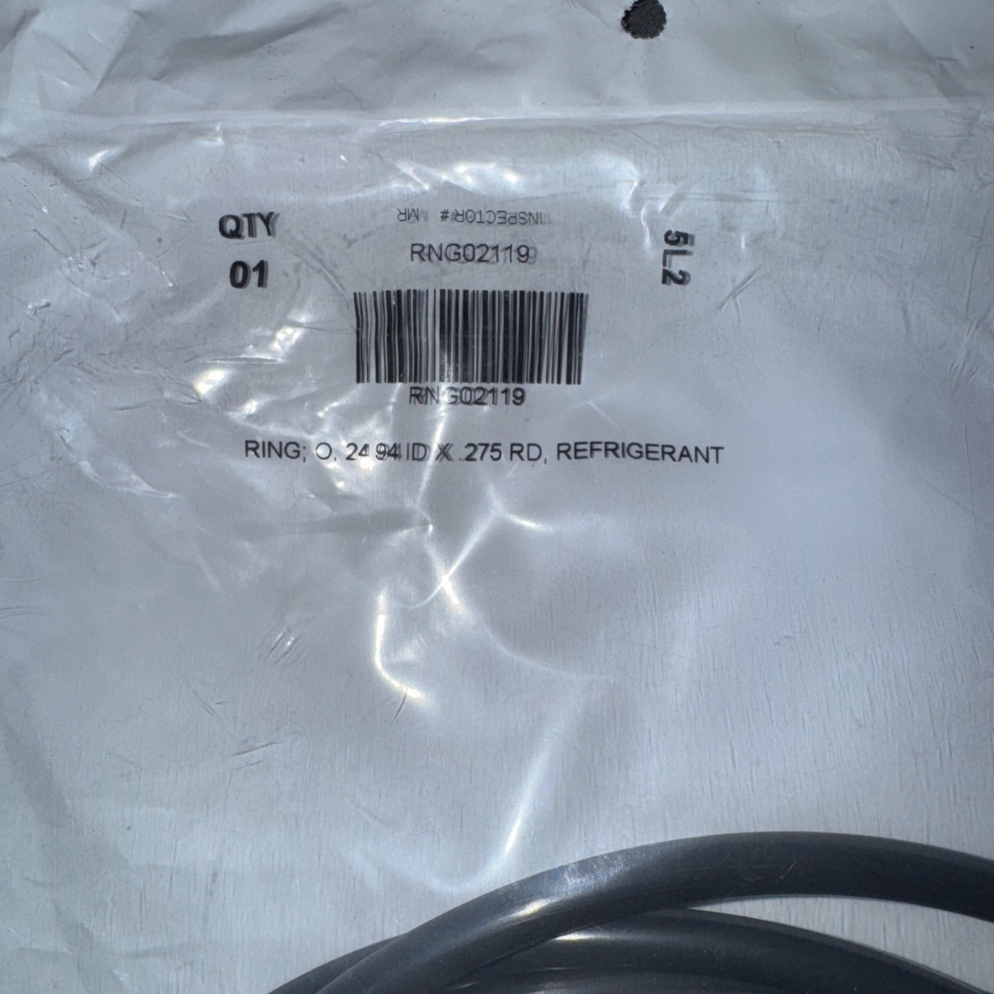 RNG02119 O-Ring, 24.94" ID x .275" Round, Refrigerent