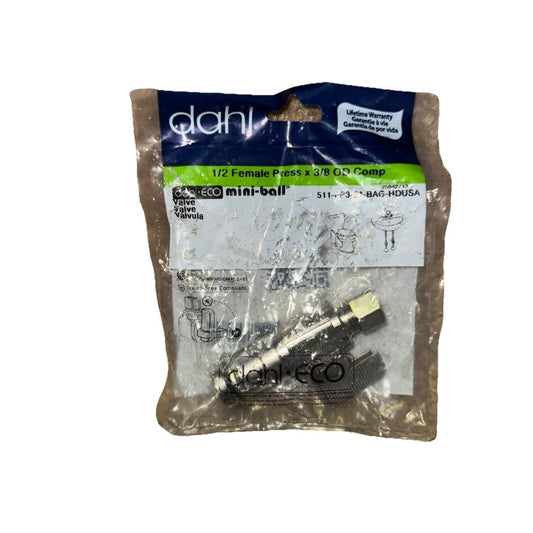 Dahl 511-FP3-31-BAG-HDUSA 1/2" x 3/8" Lead Free Brass Plated Mini Ball Valve New, DaveyDooDeals – a bag of metal parts