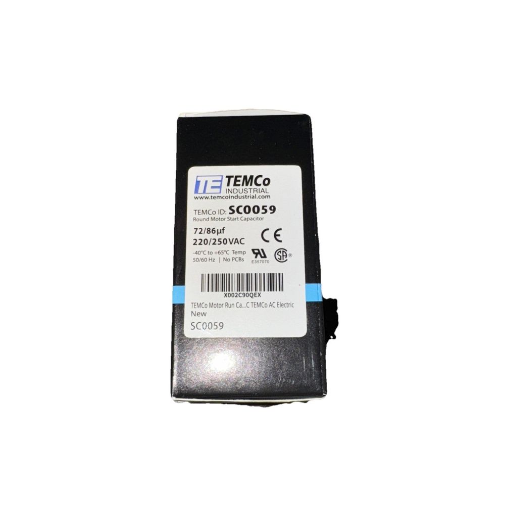 TEMCo 72-86 uf/MFD 220-250 VAC volts Round Start Capacitor 50/60 Hz -Lot-1 – teco tm - 508 - sn - sn - sn - sn