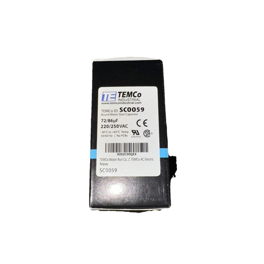 TEMCo 72-86 uf/MFD 220-250 VAC volts Round Start Capacitor 50/60 Hz -Lot-1 – teco tm - 508 - sn - sn - sn - sn
