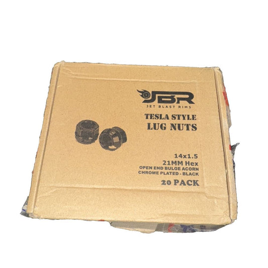 JBR Tesla Style Lug Nuts 14 x 1.5 21mm Hex 20 Pack – a box of light bulbs