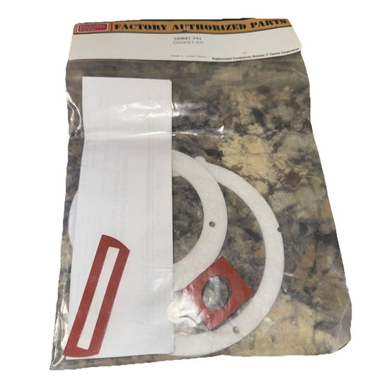 Carrier 320887-751 Gasket Kit – a bag of white plastic material with a red handle