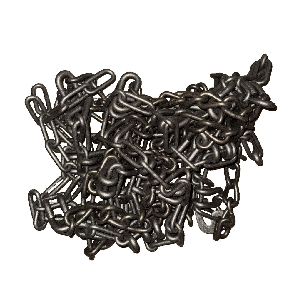 1404-2 - Industrial and Forklift Chain (1 Chain), Aftermarket – a pile of black metal hooks