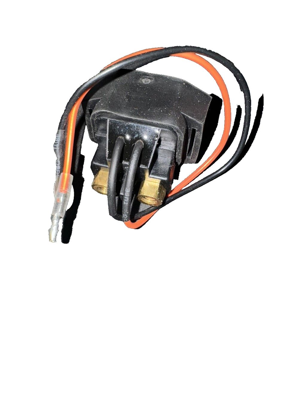 DB Electrical SMU6009 New Starter Solenoid Relay for Yamaha PWC FX1000 GP1300 G – a black and orange wire with a white background