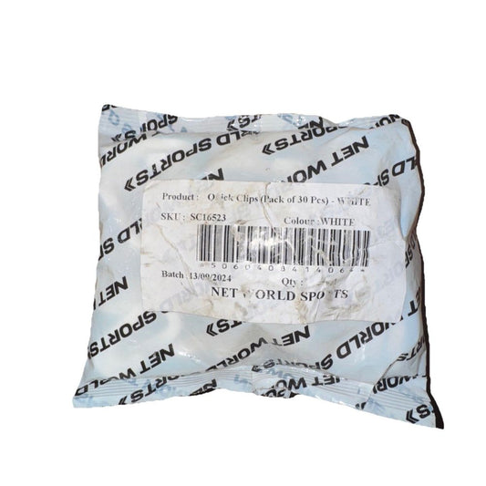 NET WORLD SPORTS SC16523 QUICK CLIPS WHITE PLASTIC 30 PACK NEW, DaveyDooDeals – a bag of white powder