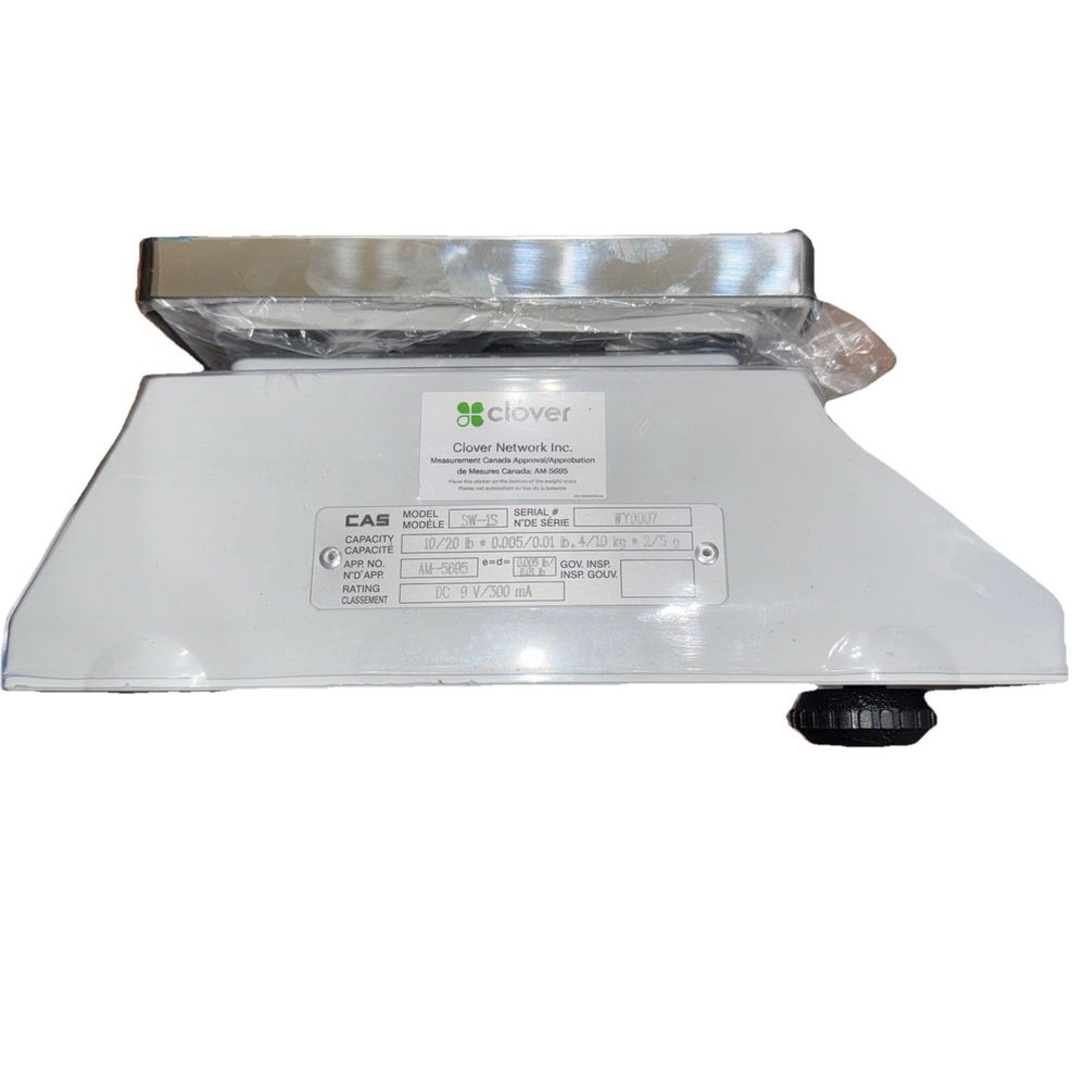 Cas Sw-1-20 Portable Digital Scale 20 lb x 0 01 lb Legal for Trade – a white plastic sheet with a plastic sheet on it