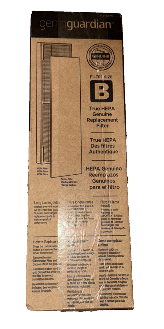GermGuardian FLT4825 HEPA Genuine Replacement Air Filter - Black