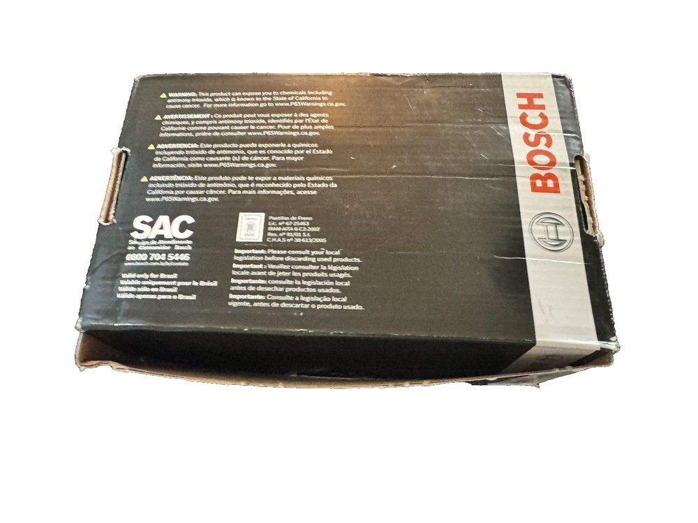 Bosch BC1623 QuietCast Premium Ceramic Disc Brake Pad Set Missing Hardware – a box of black and white tape