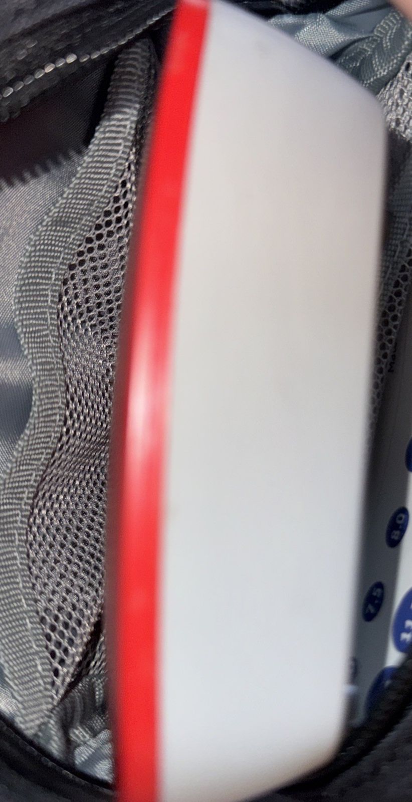 CheckMARC Curing Light Test, Bluelight Analytics – a close up of a person ' s shoe with a toothbrush