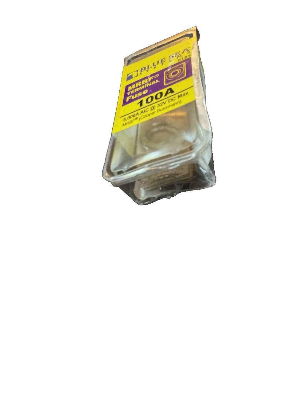 Blue Sea Systems 5178 Battery Terminal Fuse 100-AMP – a bottle of water with a label on it