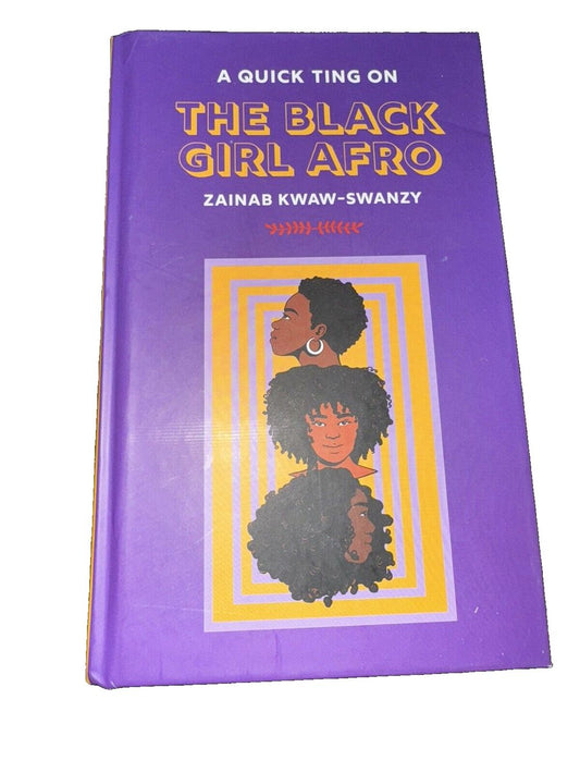 A Quick Ting On: The Black Girl Afro, DaveyDooDeals – a book with a picture of a woman in a purple dress