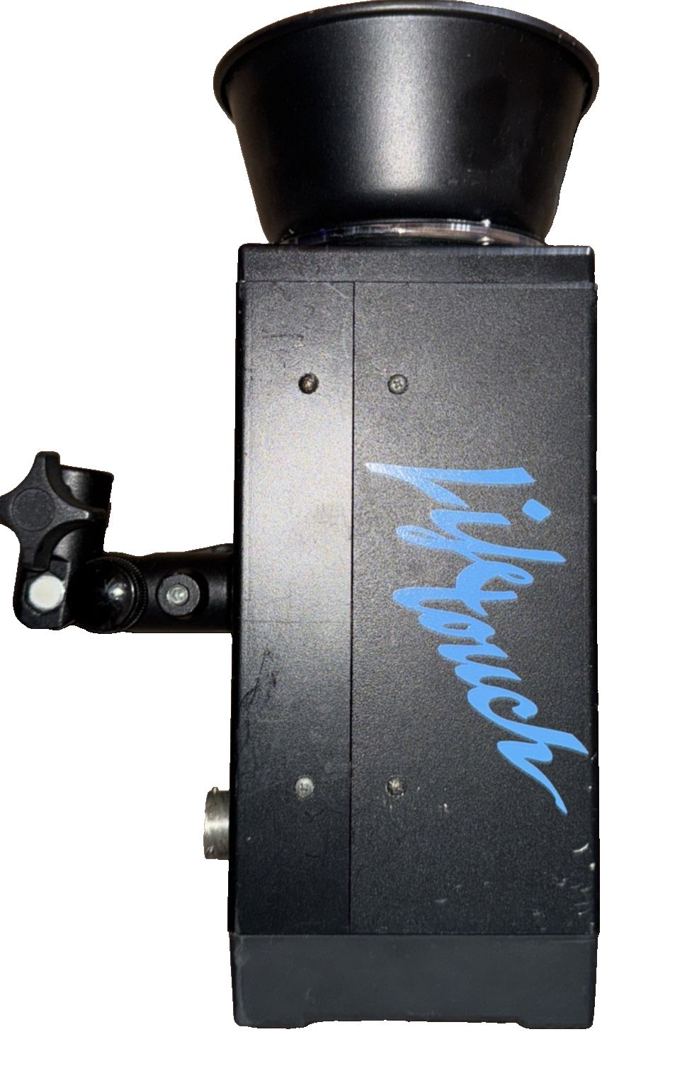 Broncolor EL-9472-CSA 450WS Monolight - Premium Studio Lighting for Professional – a black and blue coffee grinder with a blue handle