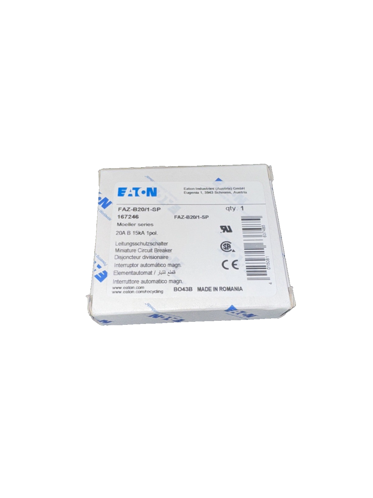 FAZ-B20/1-SP | Eaton FAZ supplementary protector
