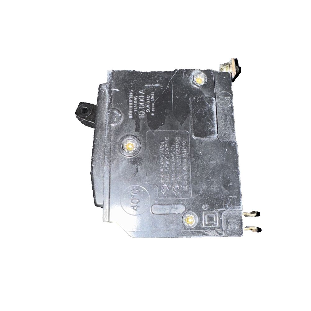 MINIATURE CIRCUIT BREAKER, 20 A, 120/240V AC, SINGLE PHASE, 10KA AT 120/240V AC,, Square D – a picture of the front of a power board