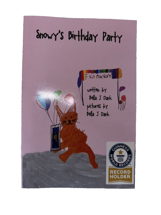 Snowy's Birthday Party, DaveyDooDeals – a birthday card with a teddy bear holding balloons
