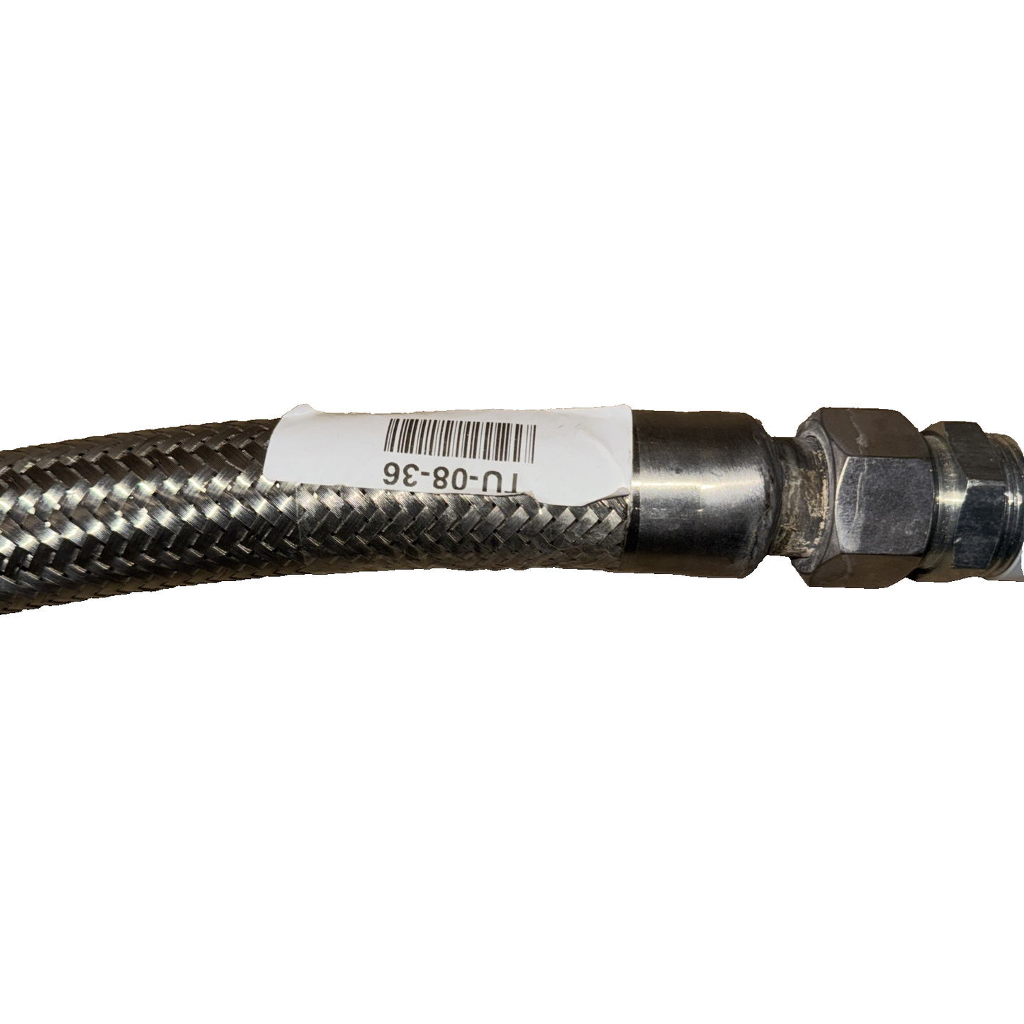 1" x 36" Braided Stainless Steel Flexible Compressed Air Line Flex Hose TU-08-36