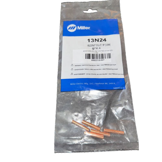 Miller Weldcraft 13N24 Collet, 1/8" (3.2mm), 5 pack – miller 1 / 4 / 4 / 4 / 4 / 4 / 4 / 4 / 4 /