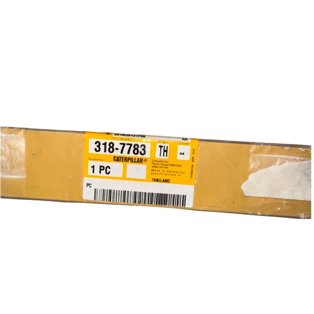 Caterpillar 318-7783 Front Fender Strip – a piece of yellow tape on a white background