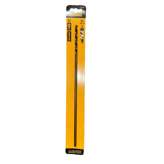 Dewalt DW1606 1/4-Inch by 12-Inch Extra Long Black Oxide Drill Bit