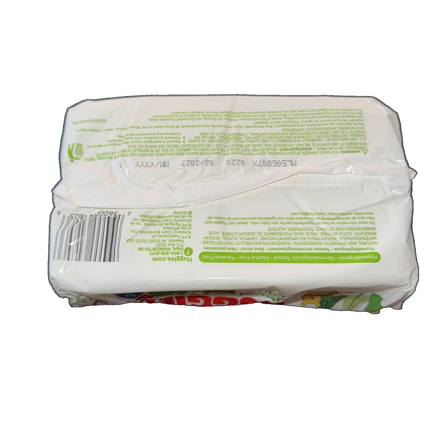 Natural Care Sensitive Baby Wipes, Unscented, Flip Top Pack