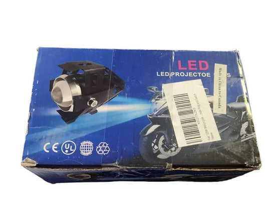 125W U7 LED Motorcycle Headlight with Halo Ring & Switch - Fog Lights, Spotlight, DaveyDooDeals – leds for motorcycle lights