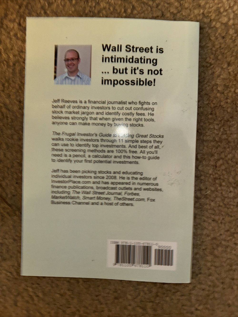 The Frugal Investor's Guide, DaveyDooDeals – the book cover for walt ' s book, which is a photo of a man in a white