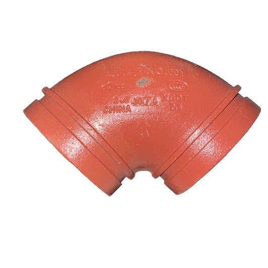 Victaulic Firelock Style 001 4/14,3 90-Degree Elbow Grooved End Pipe Fitting – a red plastic pipe fitting