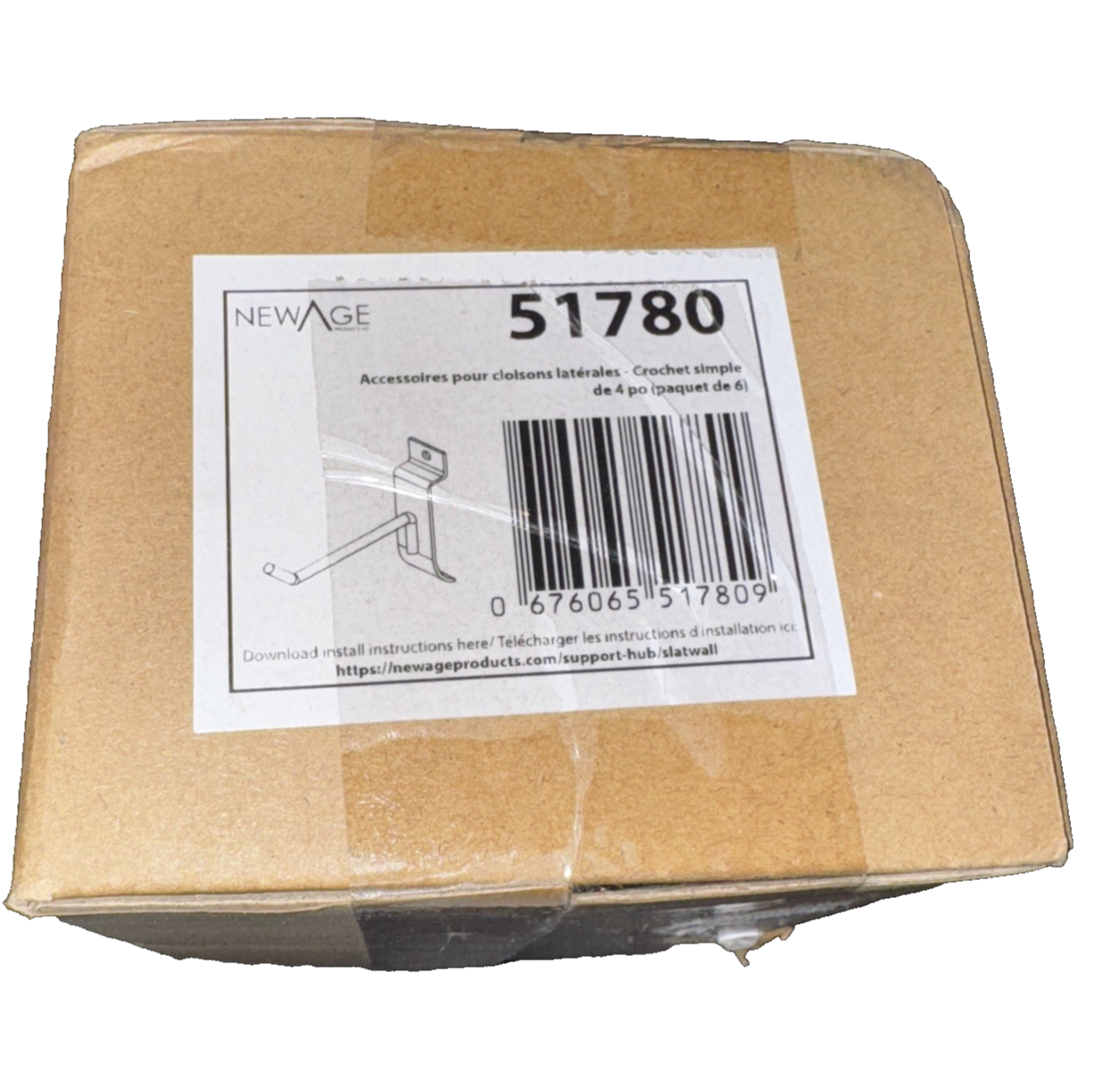 NewAge 4 in. Single Hook (Pack of 6)