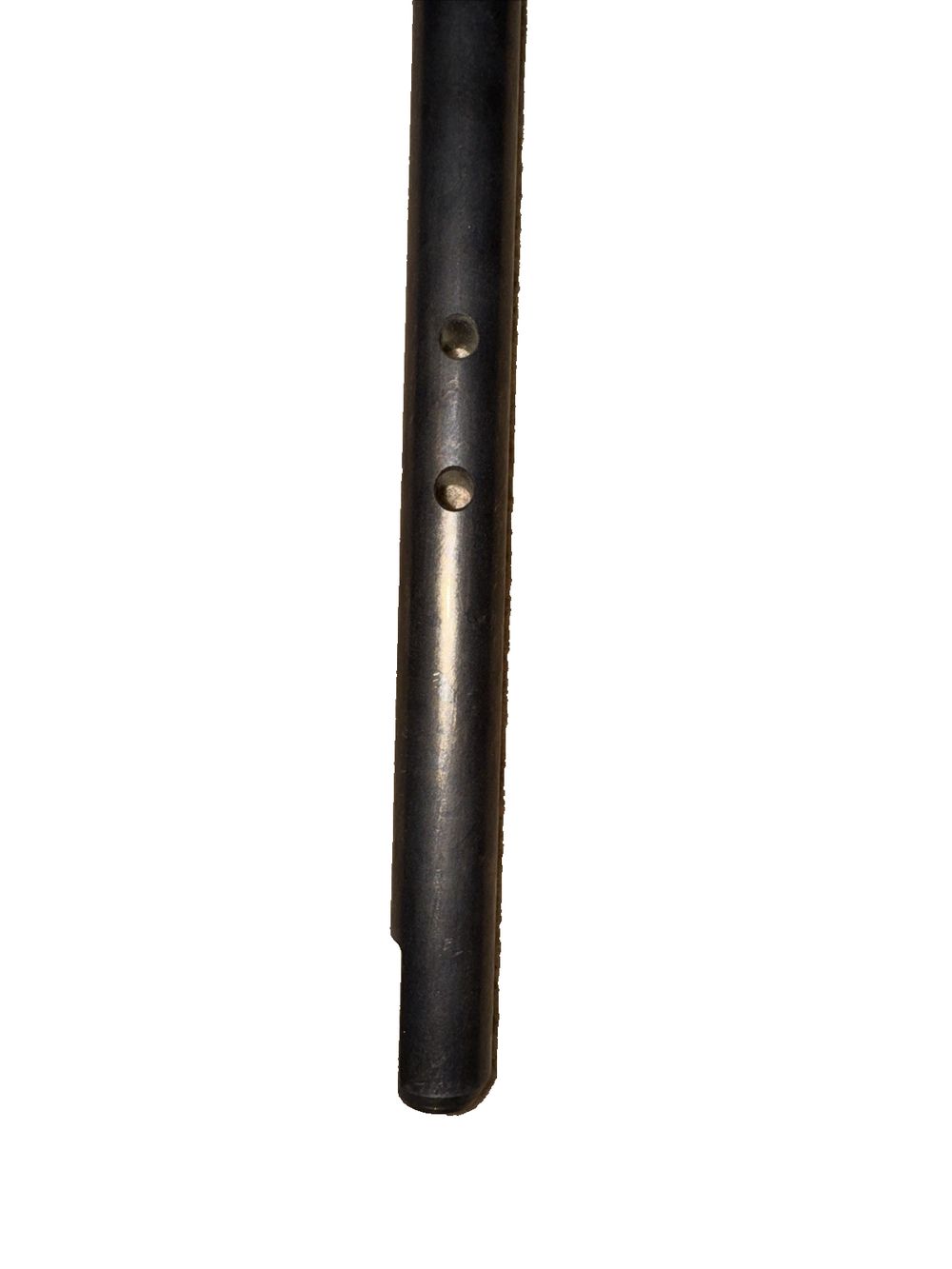 Impeller Shaft Replacement 15" Length 0.75" Width, Unbranded – a black metal pole with a hole in the middle