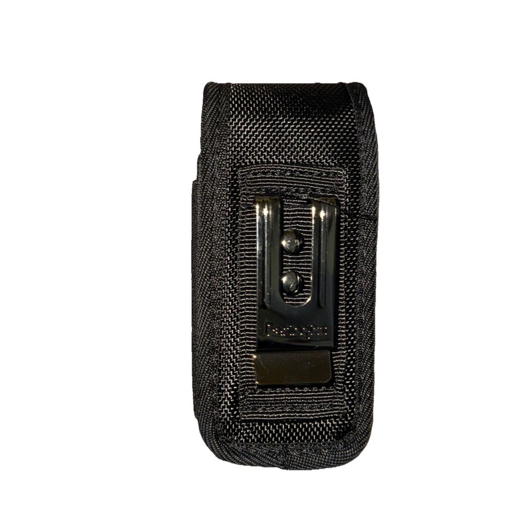 Leatherman Tool Sheath Replacement by Perilogics Magnetic Closurew – a black cell case with a black phone
