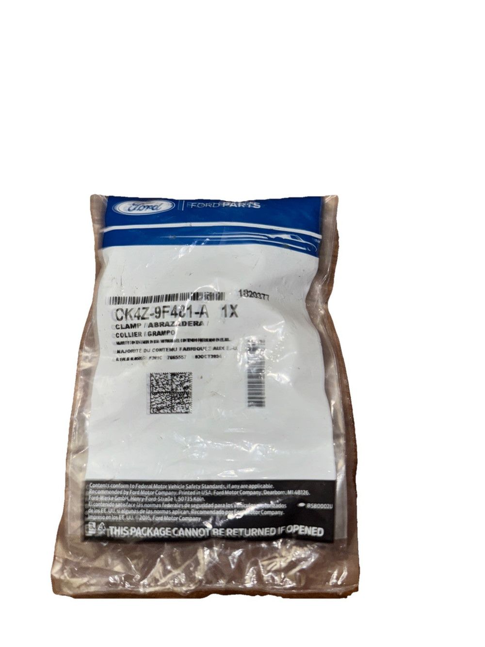 Exhaust Gas Re-Circulation (Egr) Cooler Clamp - Ford (CK4Z-9F481-A) – a bag of white powder